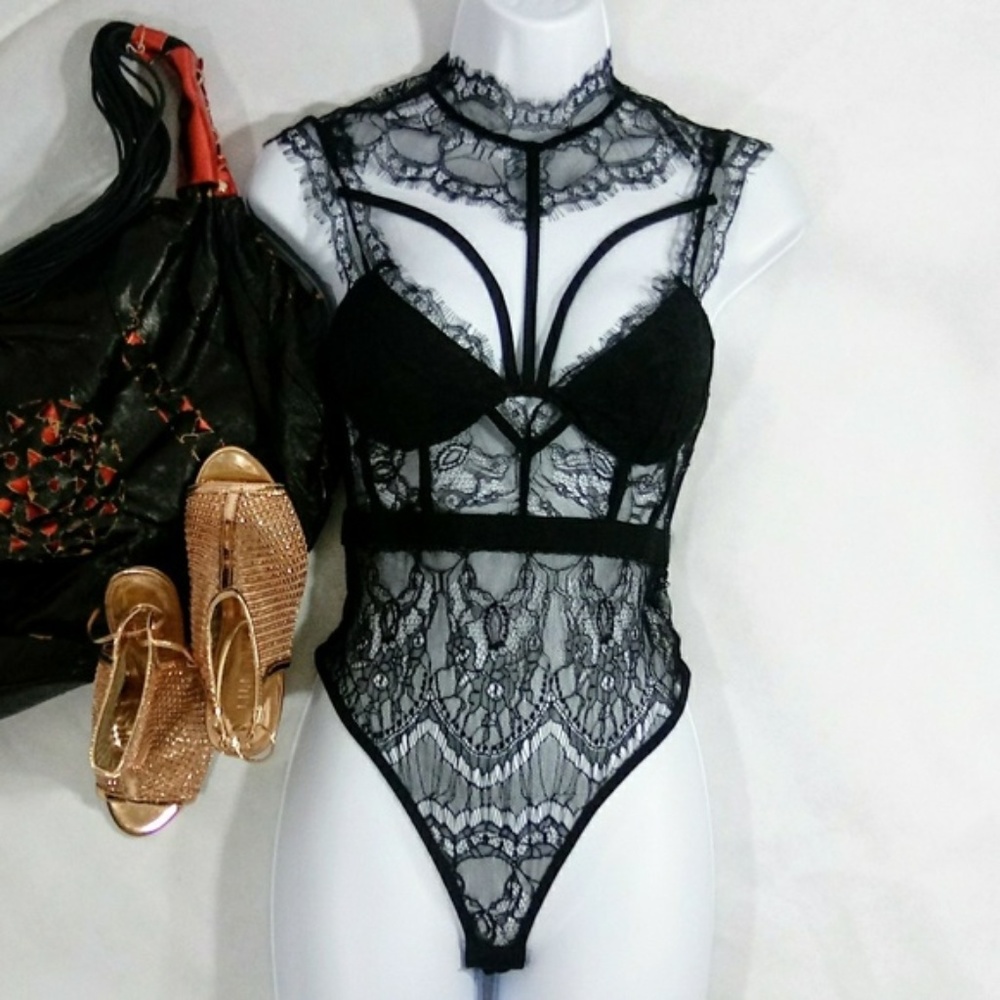 Hera Collection Black Lace Body Suit